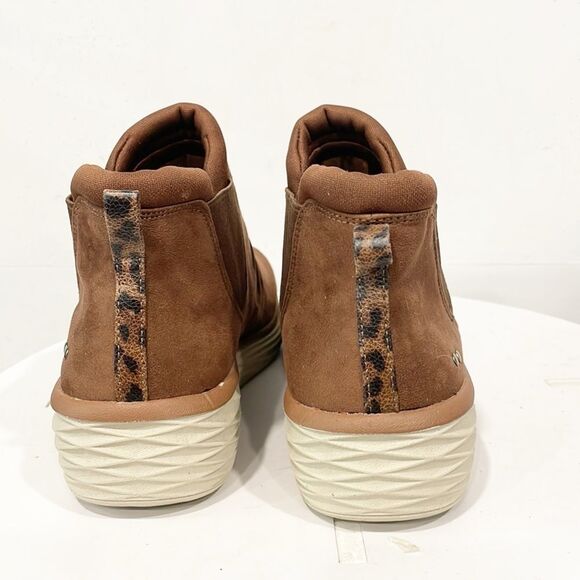 Ryka Women Water Repellent‎ Niah Wedge Ankle Boots Sz 9.5 M Brown Fabric Slip On - Picture 3 of 13